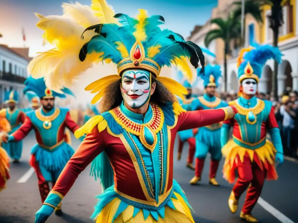 Deslumbrante desfile de Carnaval en Uruguay con Guiones parodias Carnaval Uruguayo