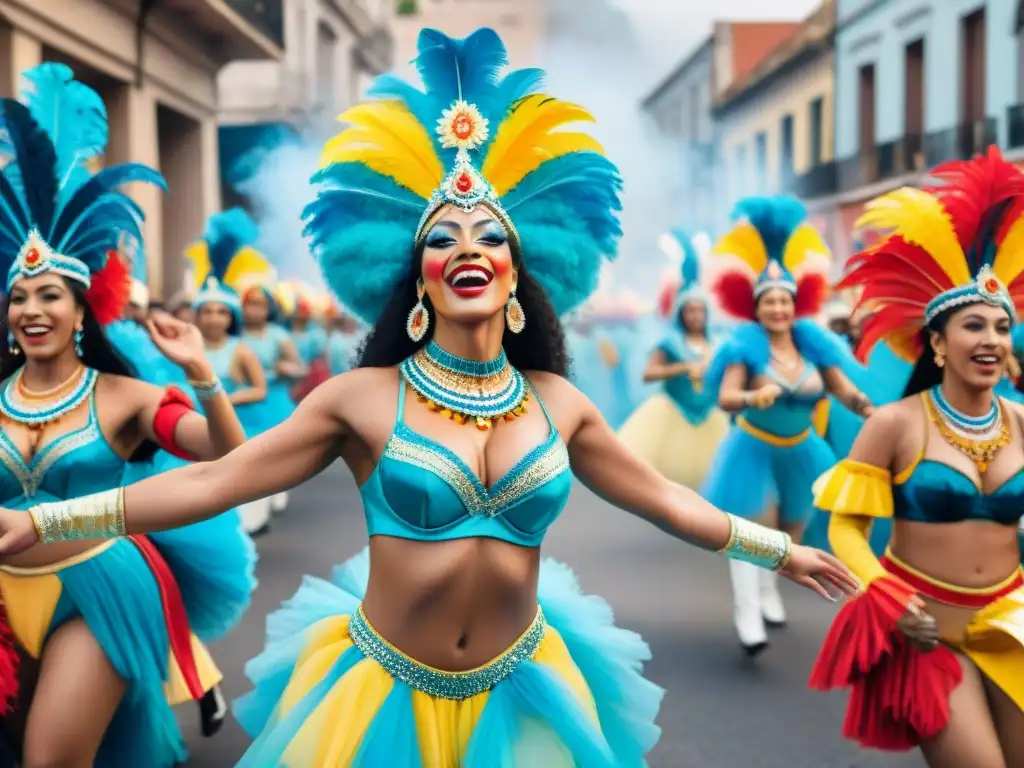 Deslumbrante desfile de Carnaval en Uruguay con influencia caribeña