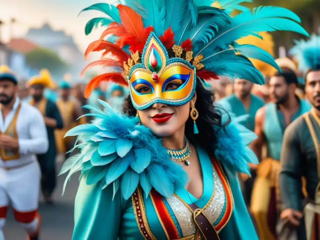 Deslumbrante desfile de Carnaval en Uruguay con influencias diásporas y diversidad de participantes