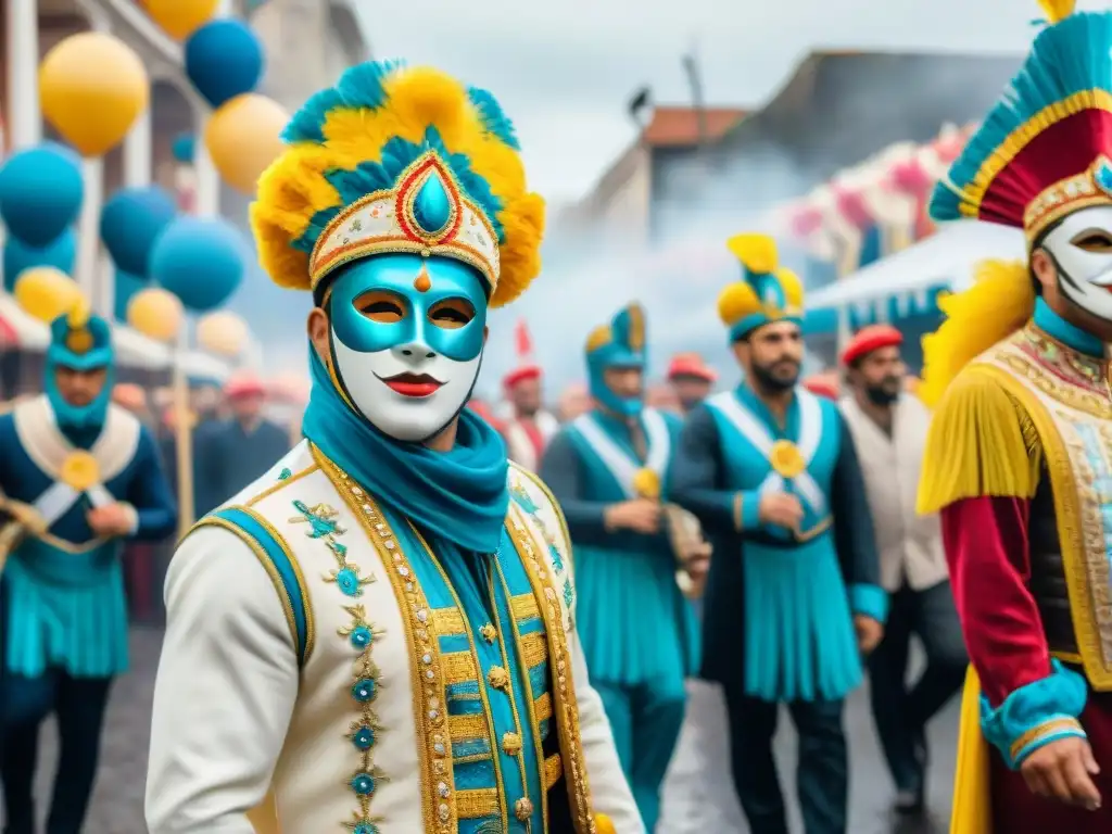 Deslumbrante desfile de carnaval en Uruguay con murgas y música, celebrando la evolución cultural Carnaval Uruguayo