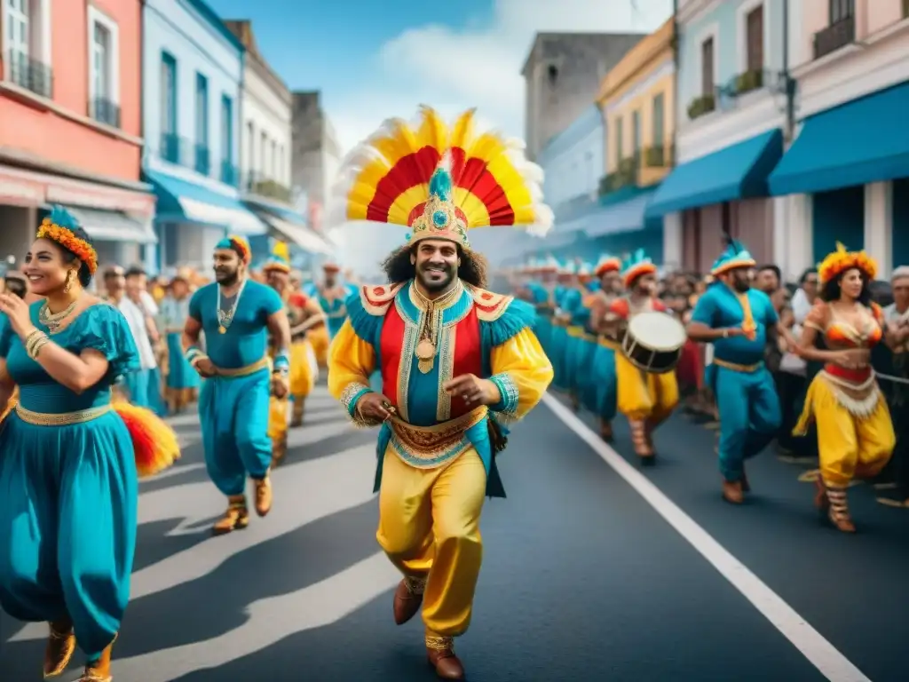 Deslumbrante desfile de Carnaval en Uruguay con música tradicional como Murga y Candombe