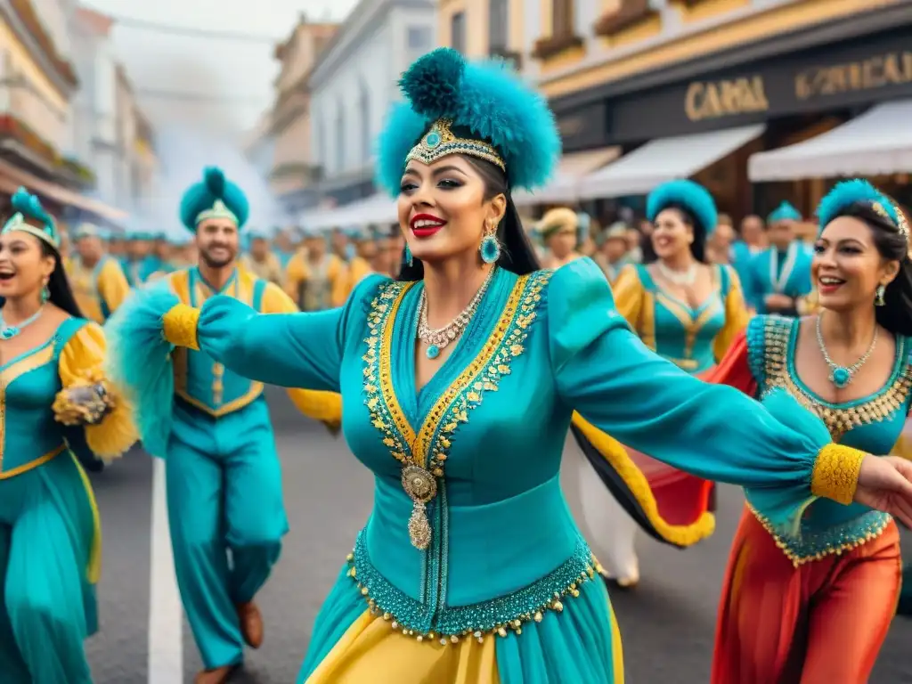 Deslumbrante desfile de Carnaval Uruguayo con sonidos característicos del Carnaval Uruguayo