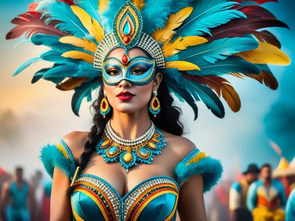 Un deslumbrante diseño de vestuarios carnavalescos avanzados en Uruguay