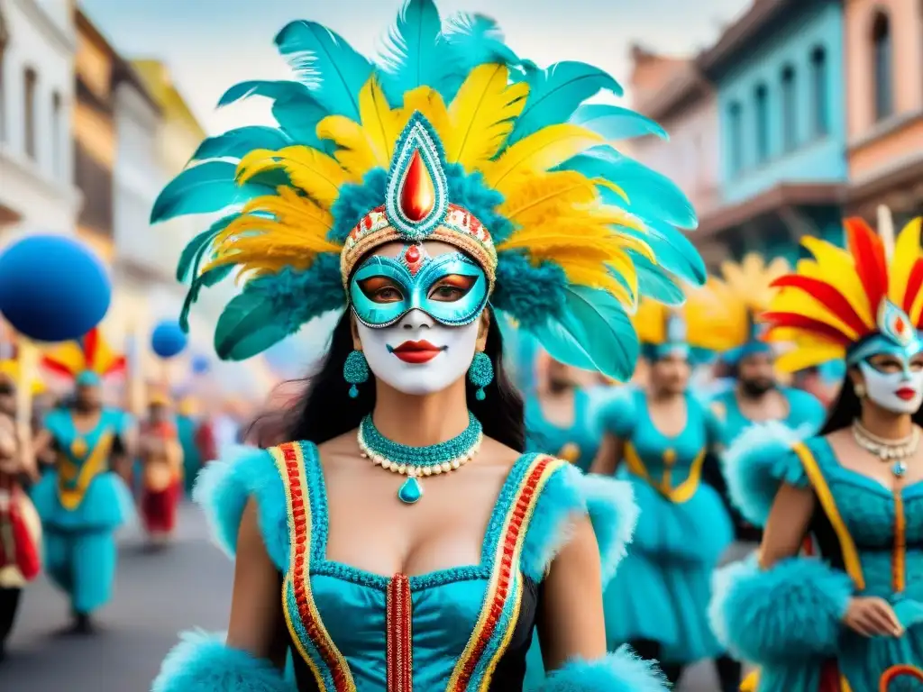 Deslumbrantes parodistas en Carnaval, celebrando la tradición de parodistas en Uruguay