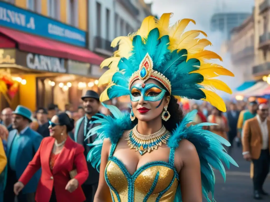 Deslumbrantes trajes de Carnaval Uruguayo desfilan en Montevideo, reflejando creatividad y tradición