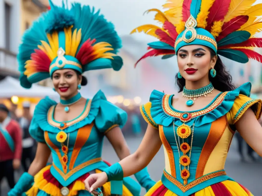 Detallados trajes de carnaval uruguayo hechos con materiales reciclados, exudan creatividad y sostenibilidad