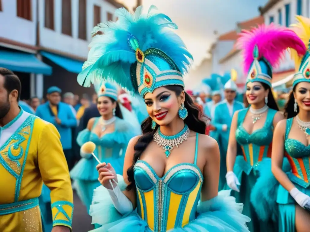 Detrás de escena en el Carnaval uruguayo: preparativos, maquillaje y coloridos trajes