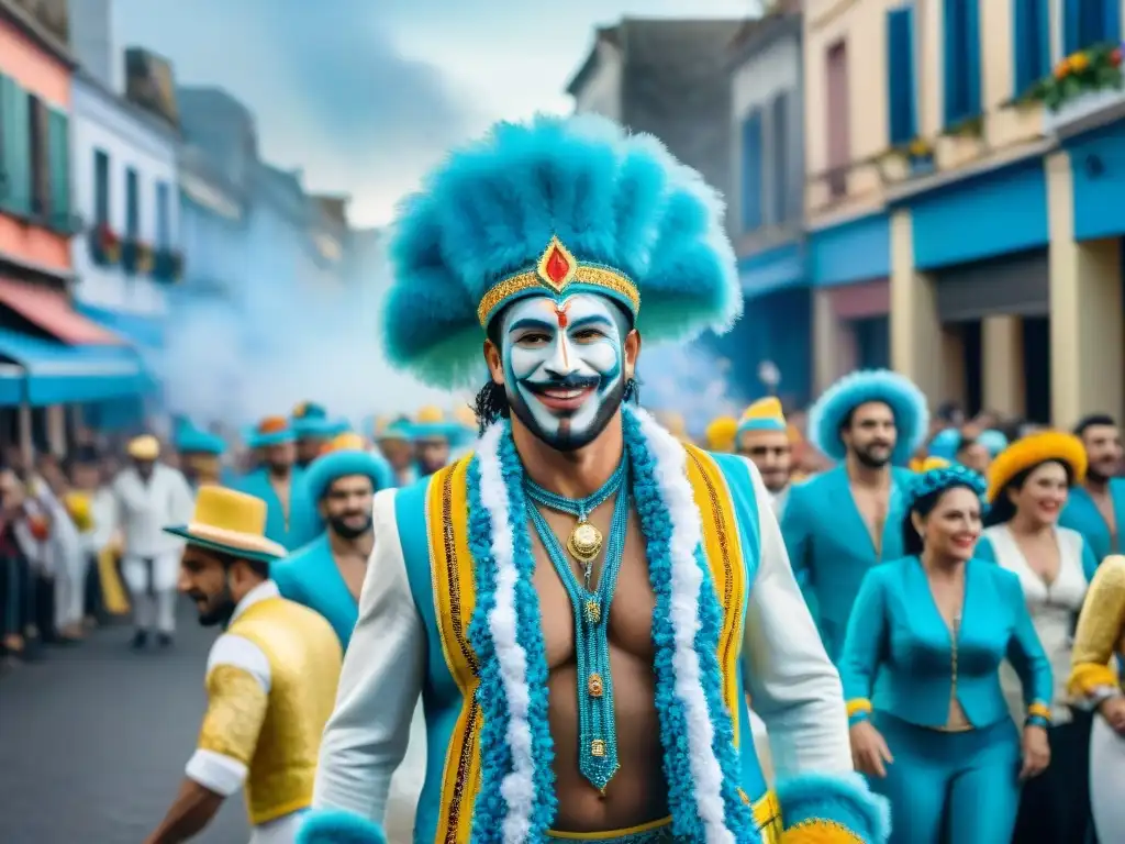 Digitalización de la música del Carnaval Uruguayo: desfile colorido con música, danzas y alegría en las calles