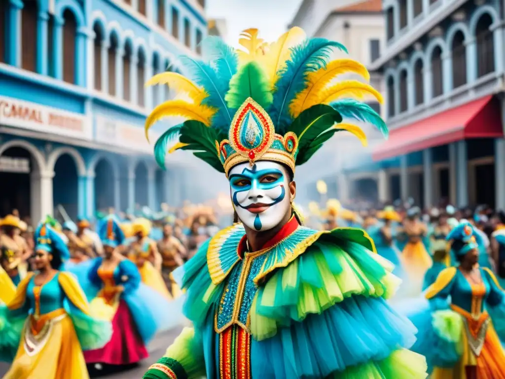 Capturando la dinámica del Carnaval en las calles vibrantes de Río de Janeiro