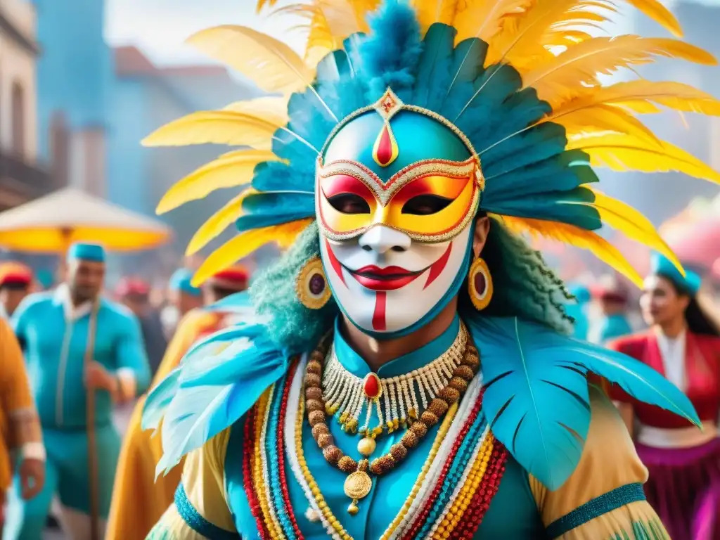 Diseñadores fusionan influencias internacionales carnaval: Desfile vibrante de carnaval en Uruguay fusionando tradiciones culturales