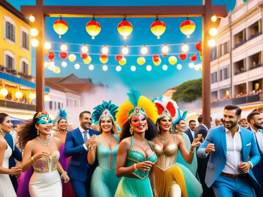 Elegante evento corporativo en Uruguay destaca en Carnaval con danzas y ambiente festivo