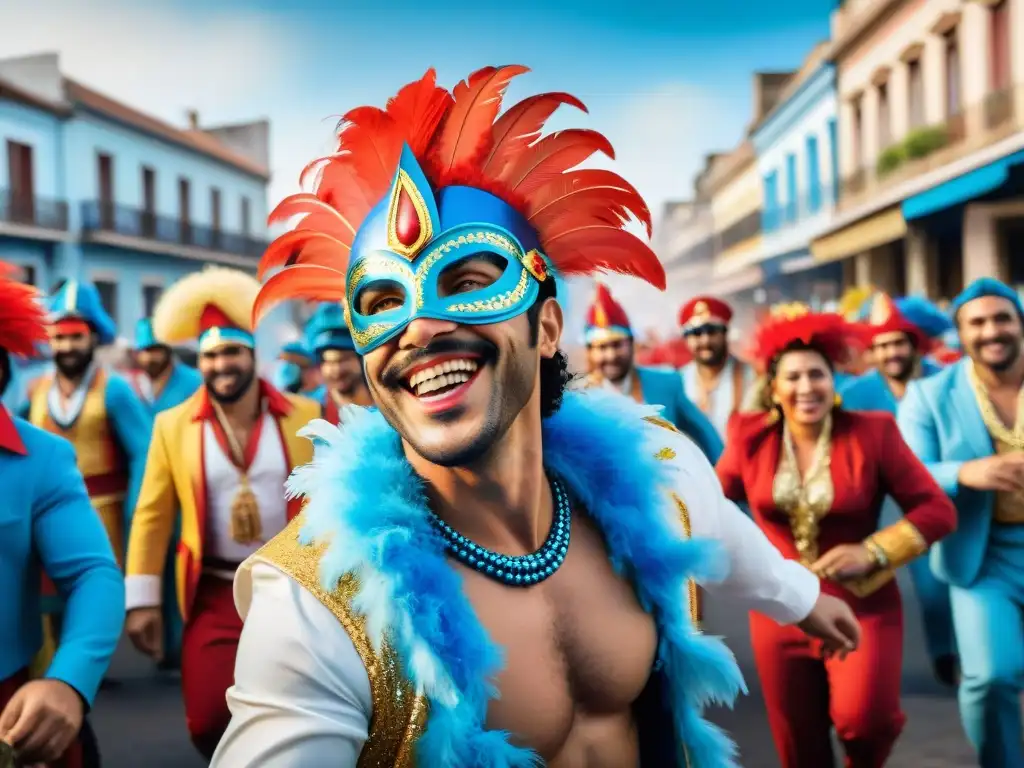 La esencia del Carnaval Uruguayo: sonrisas y colores vibrantes de la celebración en las calles