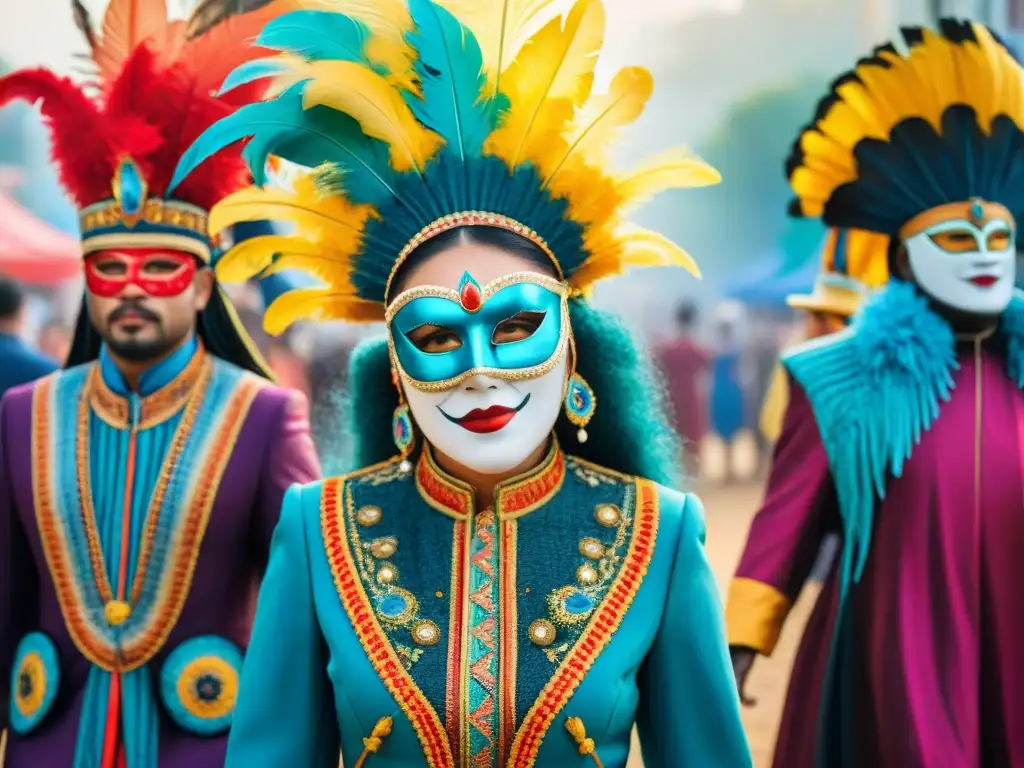 Evocativa evolución del vestuario parodistas carnaval: desde la sátira a la festividad colorida