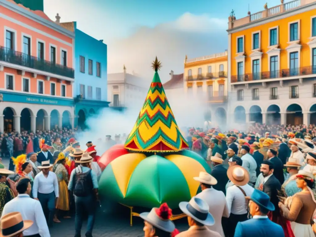 Carnaval Uruguayo: Celebración vibrante y colorida Festividad vibrante del Carnaval Uruguayo con impacto económico