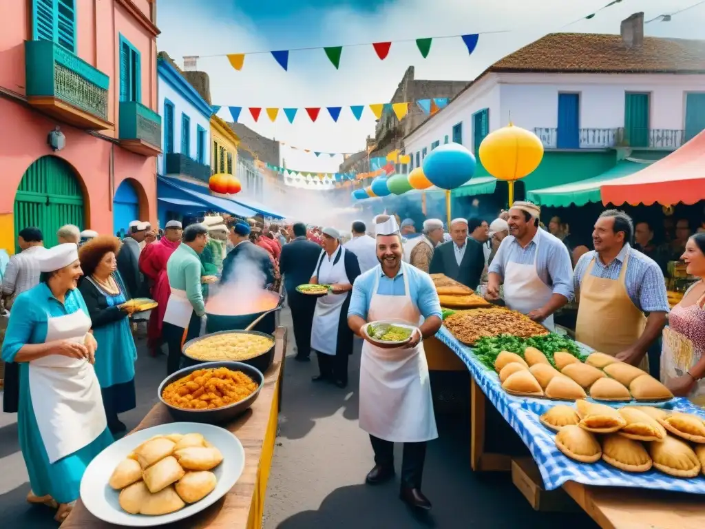 Festivo Carnaval de Uruguay con Comida del Carnaval de Uruguay