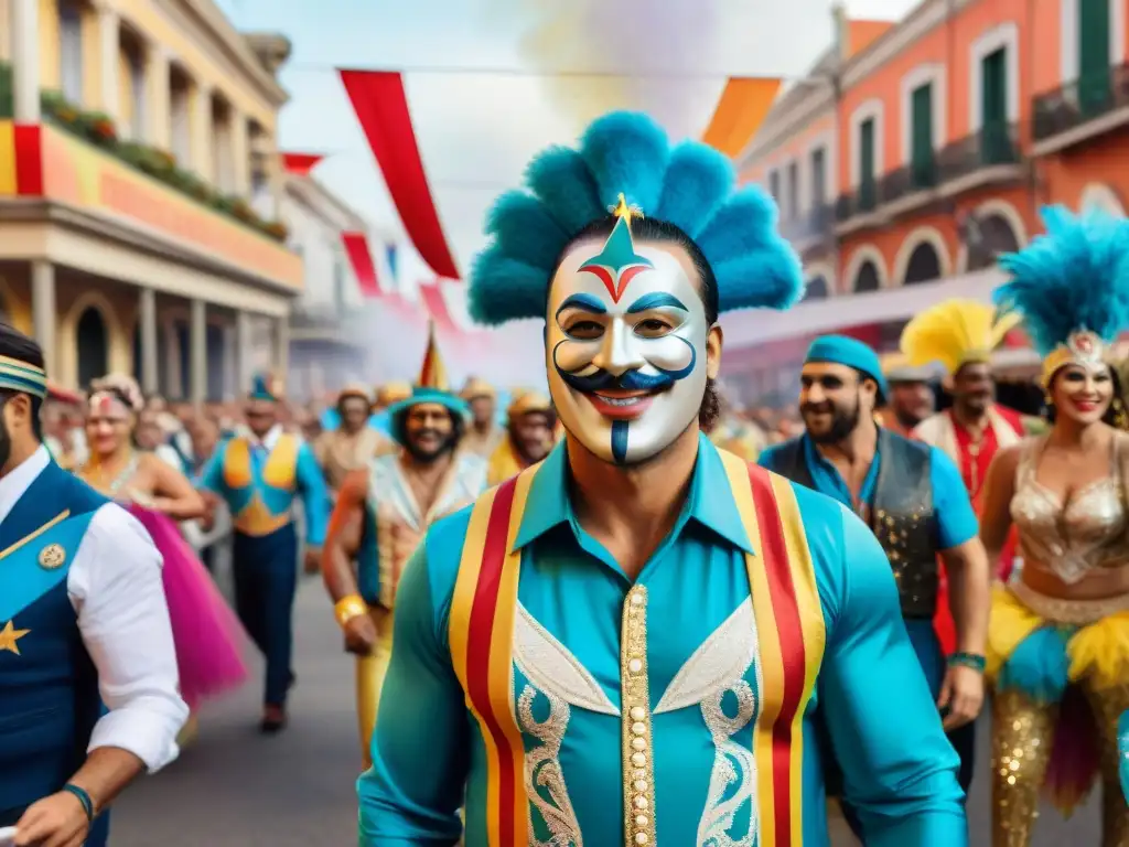 Celebración inclusiva en Carnaval Uruguayo con diversidad de artistas y espectadores