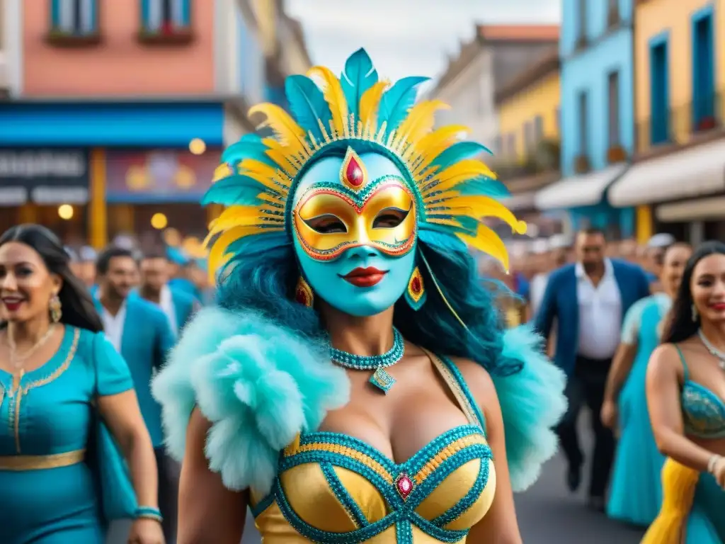 Influencers promocionan el vibrante Carnaval Uruguayo, lleno de coloridos desfiles y espectadores entusiastas