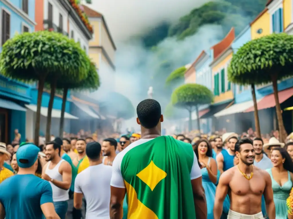 Influencia del Carnaval de Brasil: Desfile colorido con baile, música y alegría en las calles de Río de Janeiro