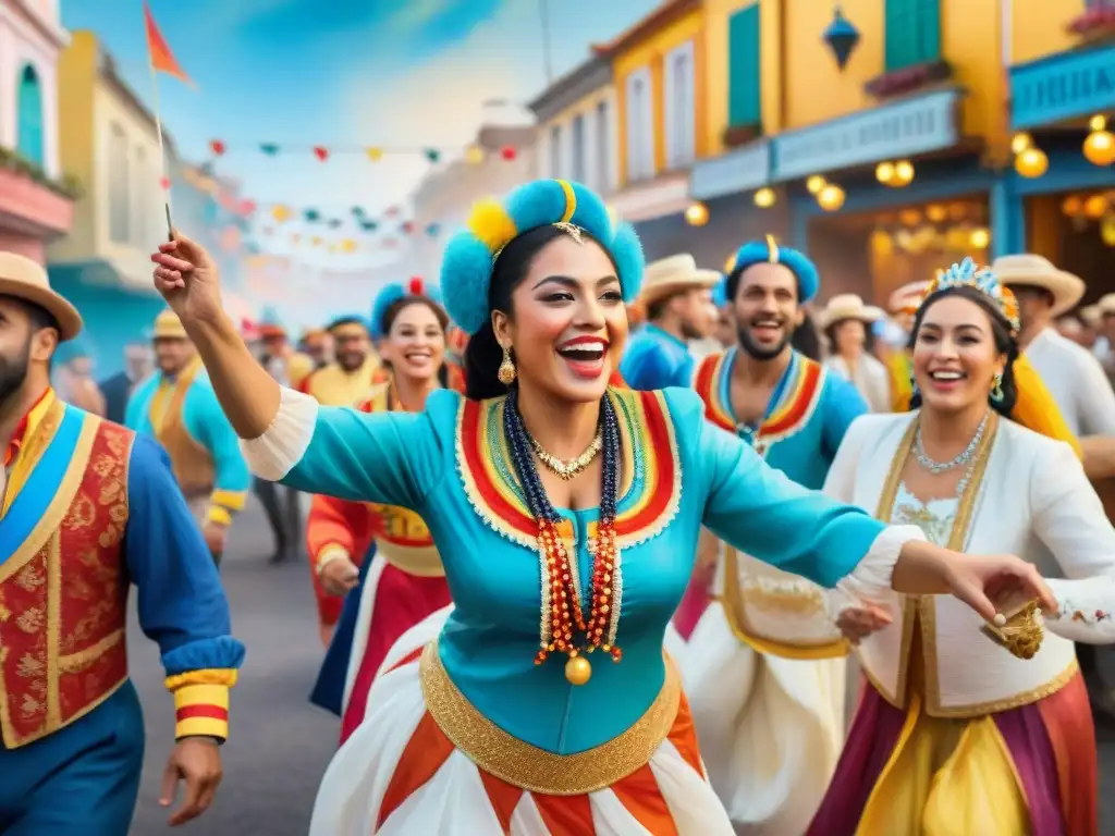 Inmigrantes de diversas culturas celebran alegres en el vibrante Carnaval Uruguayo