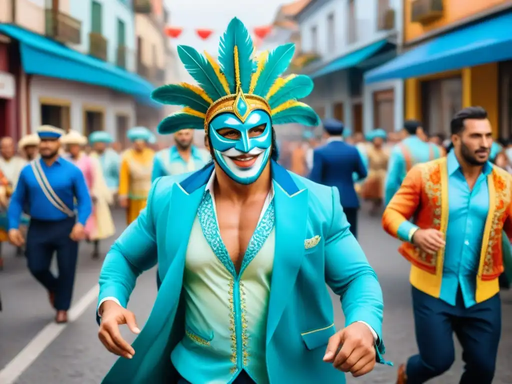 Capturando momentos mágicos del Carnaval Uruguayo con colores y baile en las calles