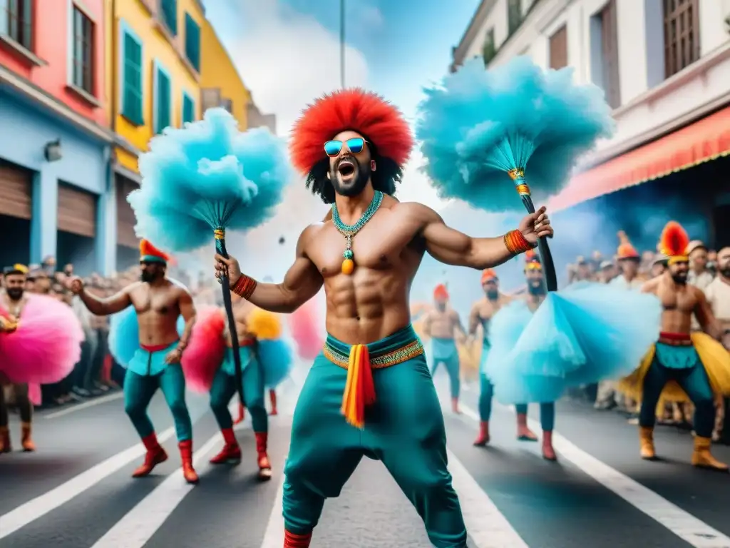 Una murga innovadora deslumbra en el Carnaval Uruguayo con sus trajes y energía contagiosa