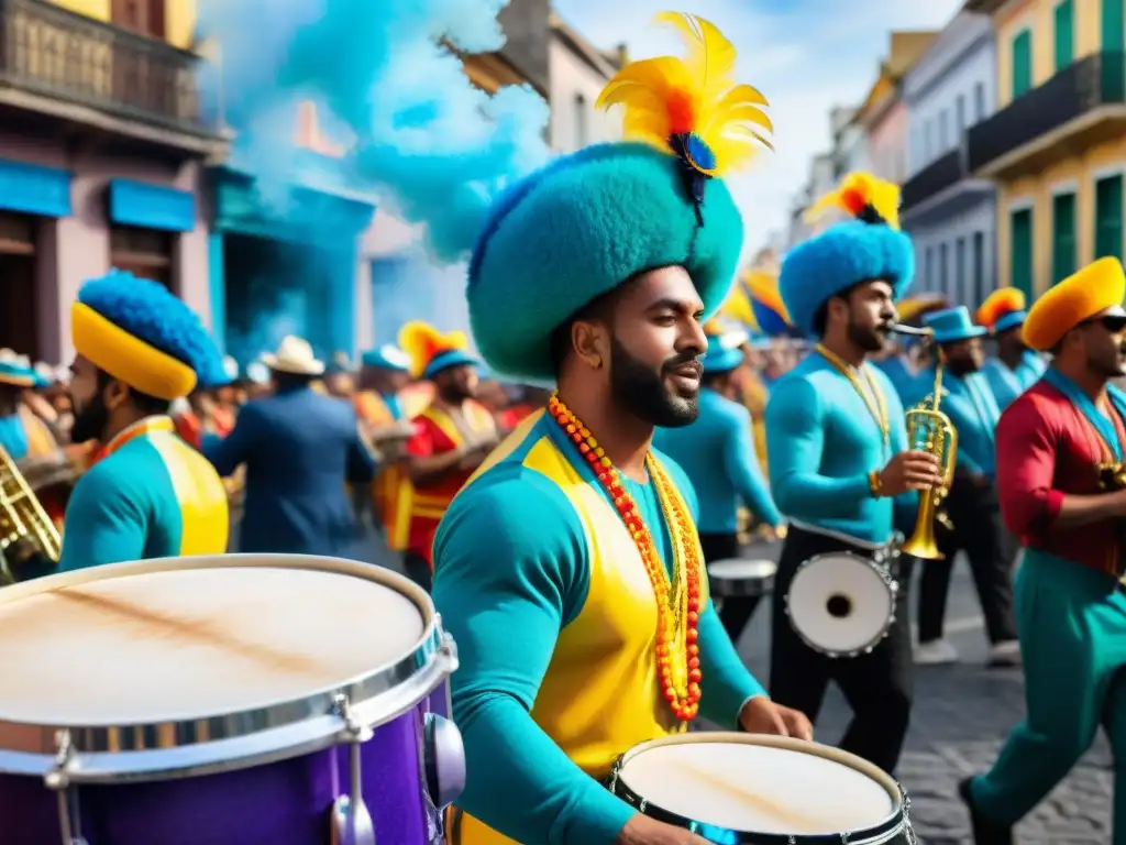 Músicos protegiendo su audición en Carnaval Uruguay