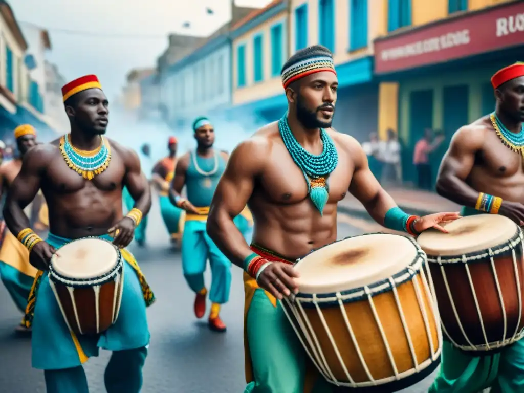 Origen de tambores africanos en el Carnaval de Uruguay