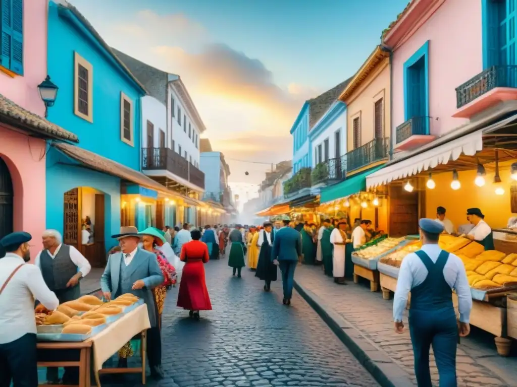 Platos tradicionales del Carnaval Uruguayo: Calles coloridas, música alegre y sabores auténticos en una festividad vibrante en Uruguay