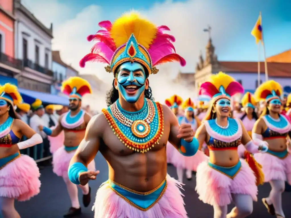 Retrato vibrante del Carnaval Uruguayo 2023: calles llenas de color, alegría y espectáculo