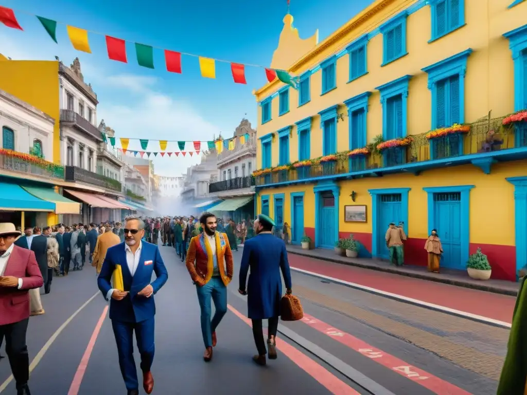 Un rincón encantador en Montevideo para vivir el Carnaval: hotel colonial rodeado de jardines, parejas paseando bajo el cielo azul