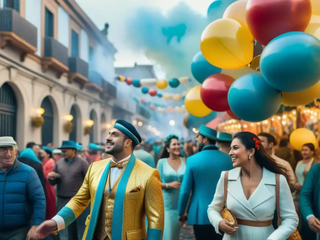 Vibrante carnaval en Uruguay: desfile colorido y alegre en las calles