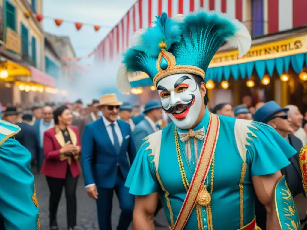 Vibrante carnaval en Uruguay: coloridos desfiles, danzas y multitudes alegres