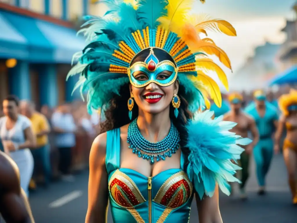 Vibrante Carnaval en Uruguay: coloridos trajes, máscaras y bailes en las calles