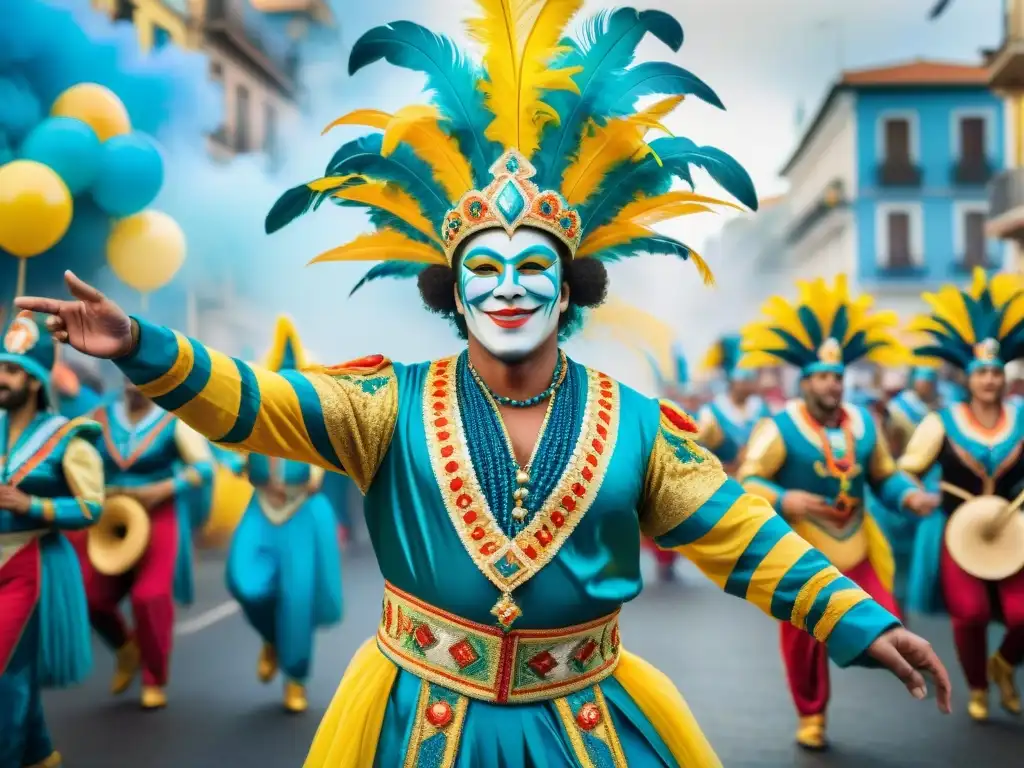 Vibrante Carnaval en Uruguay: innovación, juventud y coloridos trajes en desfile