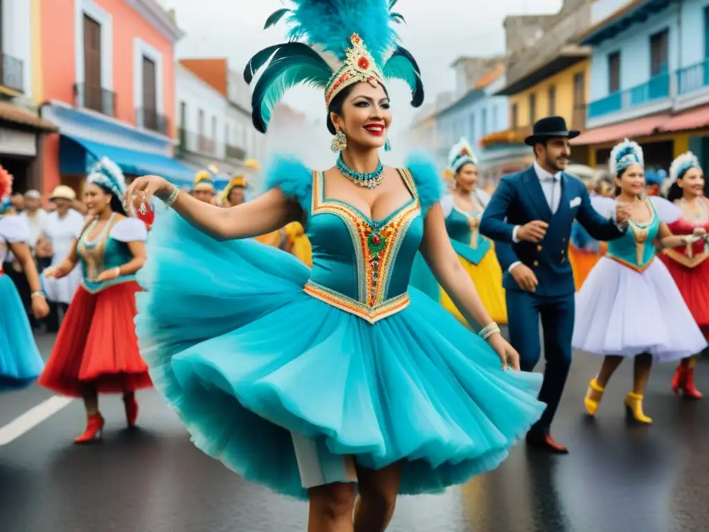 Vibrante Carnaval en Uruguay con danzas tradicionales y coloridos trajes