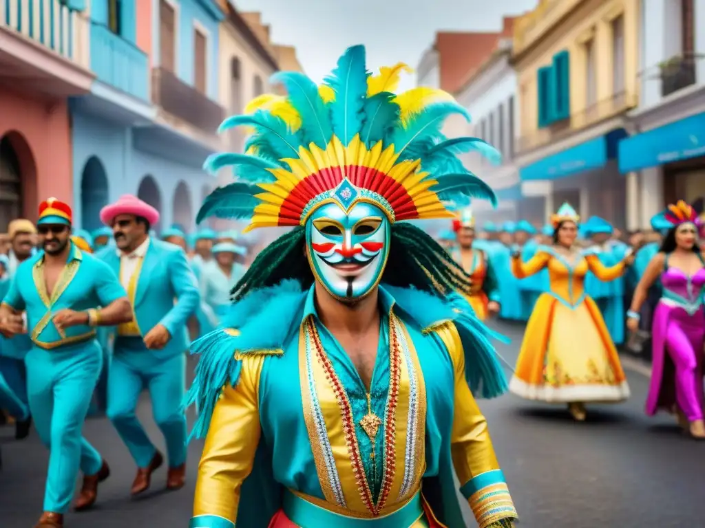 Vibrante Carnaval en Uruguay: deslumbrantes trajes, máscaras eufóricas y bailarines enérgicos