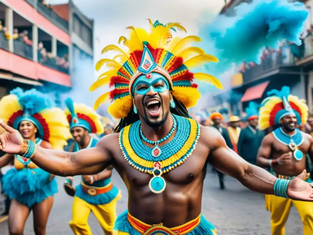 Vibrante Carnaval en Uruguay con influencia africana en comparsas uruguayas