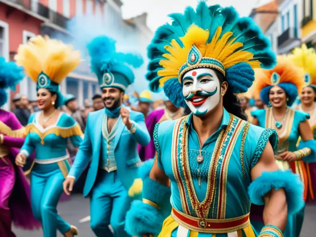 Vibrante Carnaval en Uruguay: evolución parodias teatro, desfiles coloridos, alegría y emoción