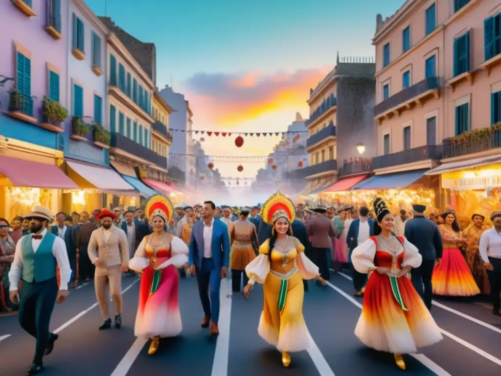 Un vibrante Carnaval en Montevideo con realidad aumentada en la colorida calle