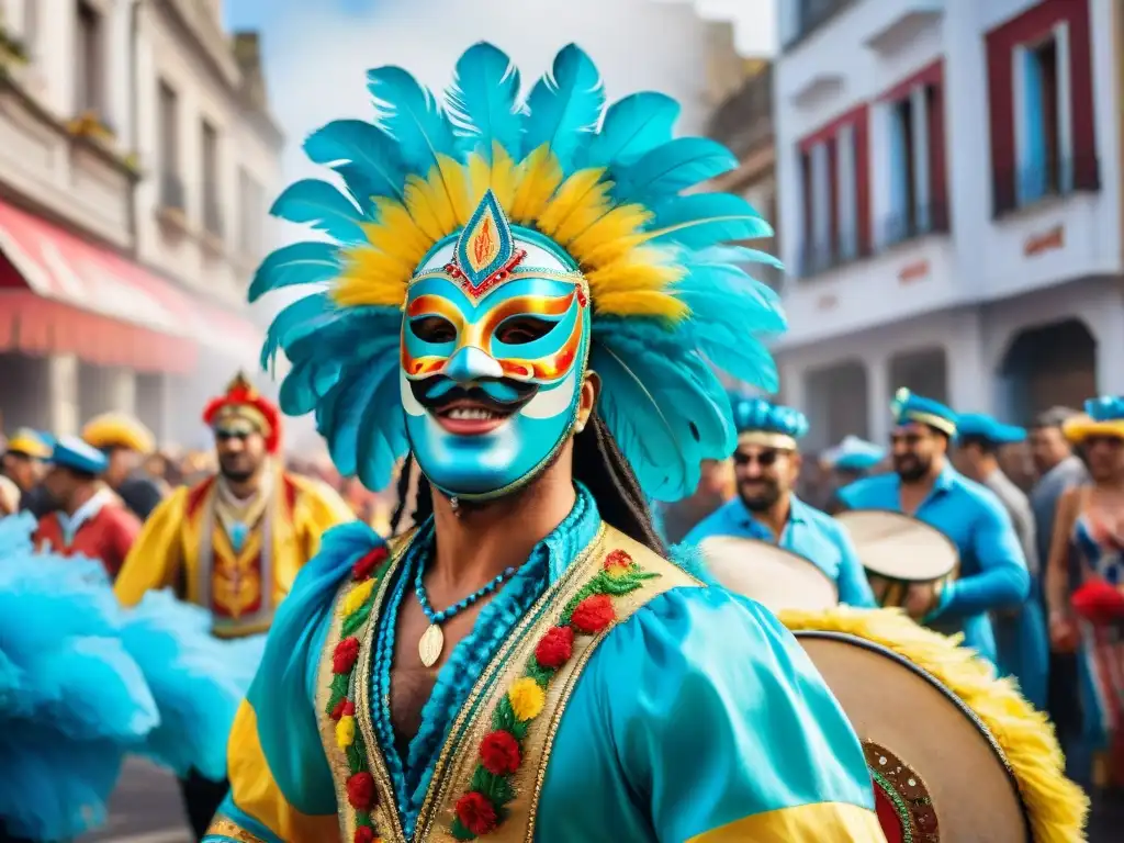 Vibrante Carnaval uruguayo con danzas, música y coloridos trajes