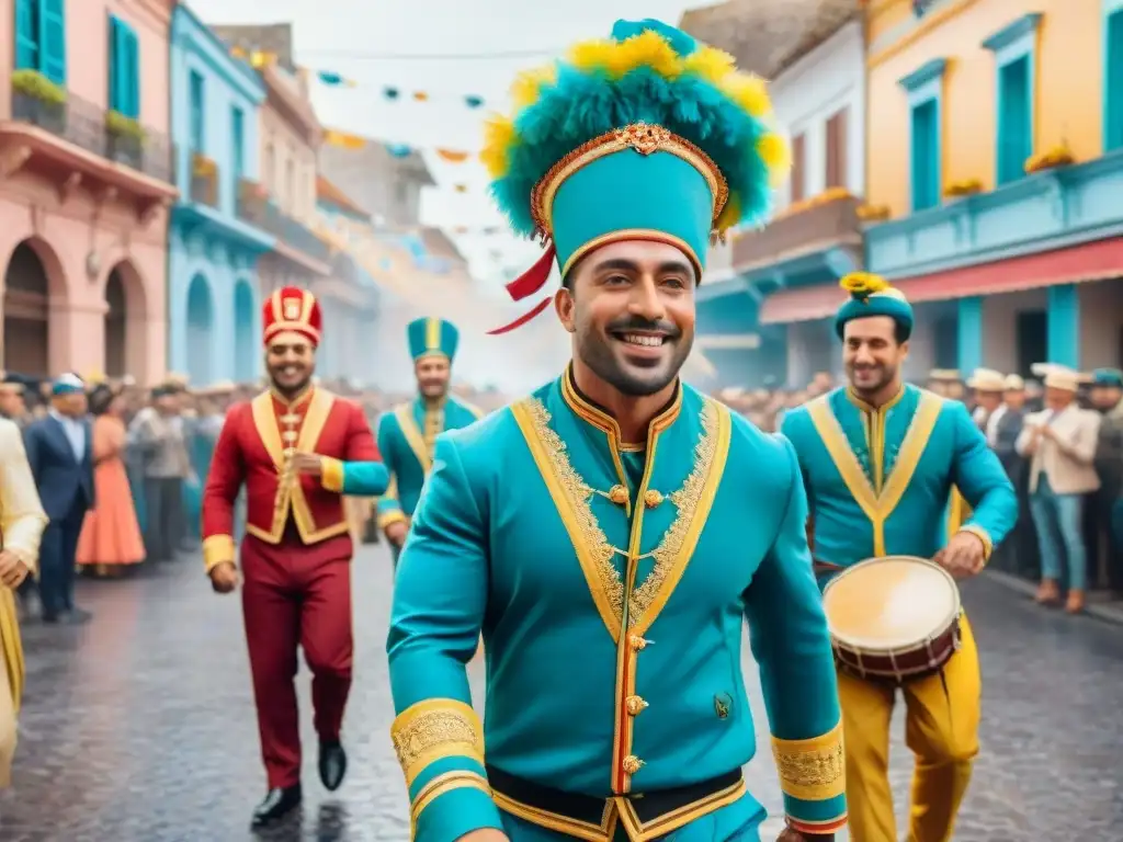 Vibrante Carnaval Uruguayo: desfile de eventos tradicionales y coloridos en las calles