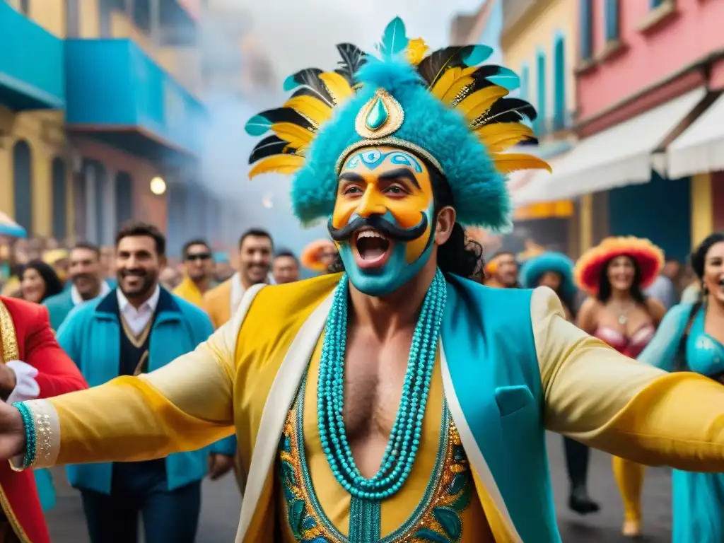 Un vibrante Carnaval Uruguayo con extranjeros disfrutando la experiencia de la celebración