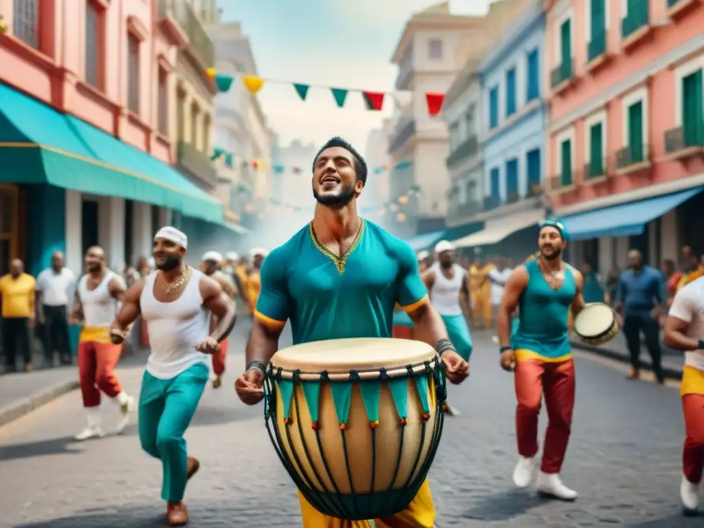 Vibrante círculo de tambores de Candombe en Montevideo, Uruguay