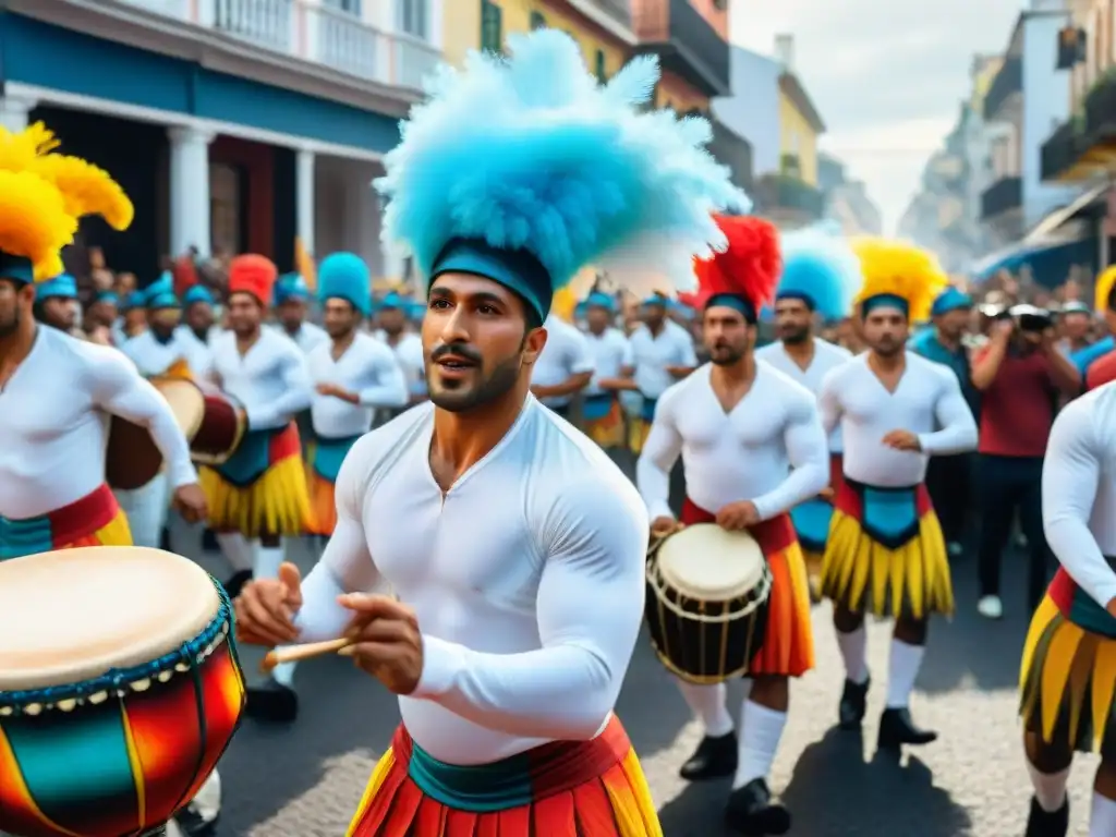 Un vibrante desfile de Candombe en Uruguay, con impacto cultural y moda tradicional uruguaya