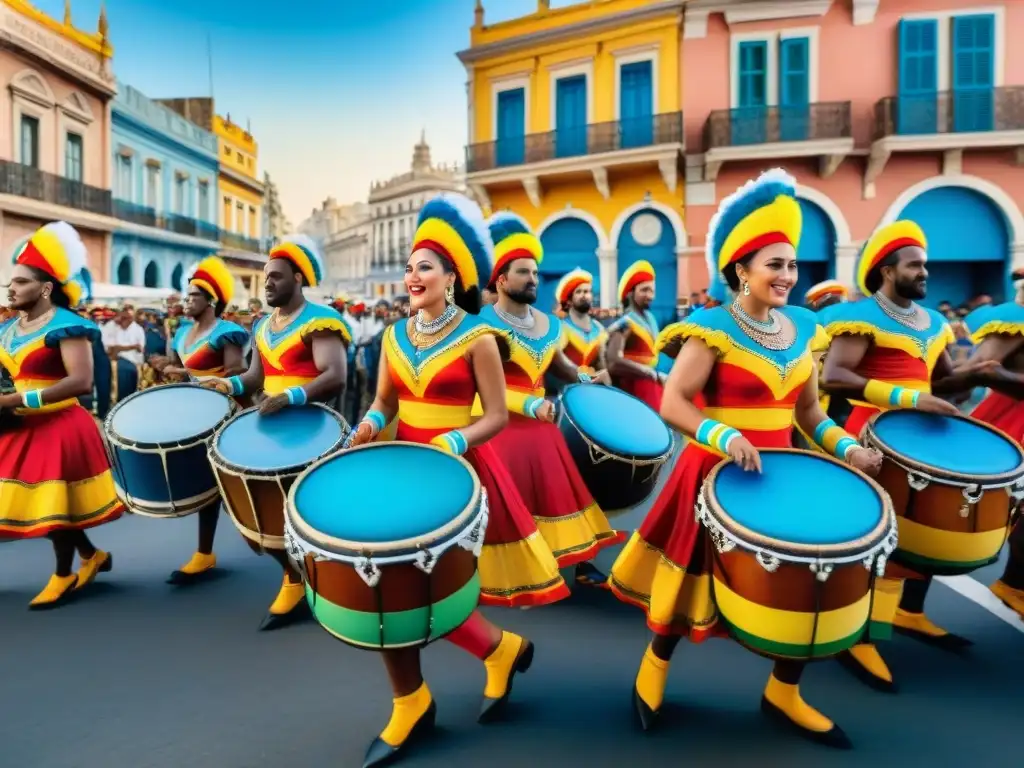 Vibrante desfile de Candombe en Montevideo, impacto candombe moda uruguaya