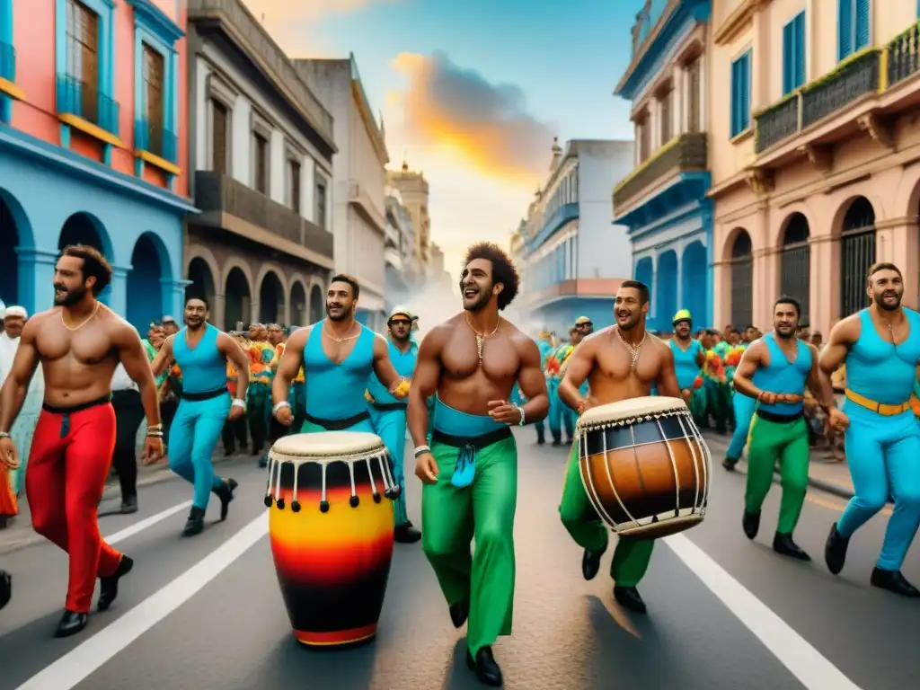 Vibrante desfile de Candombe en Montevideo, Uruguay Vibrante desfile de Candombe en Montevideo destaca la importancia cultural de Uruguay