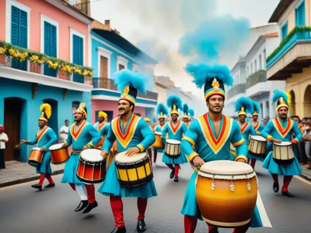 Un vibrante desfile de Candombe en Uruguay: tambores, colores y tradición