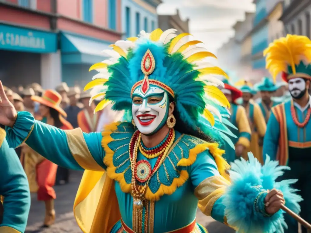 Vibrante desfile de Carnaval en Uruguay, patrocinar Carnaval Uruguayo beneficios