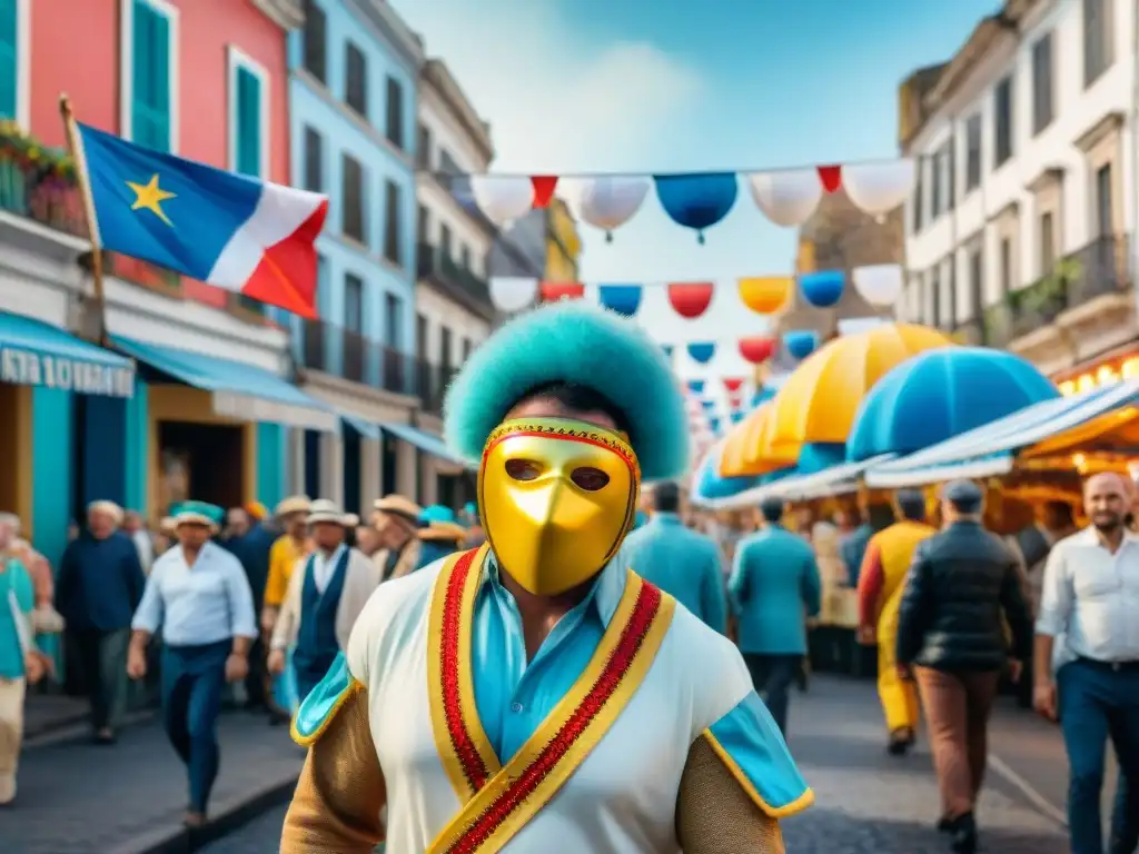 Un vibrante desfile de Carnaval en Uruguay, con colores, bailes y alegría