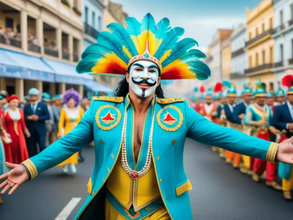 Un vibrante desfile de Carnaval en Uruguay con coloridos tablados y anécdotas compartidas